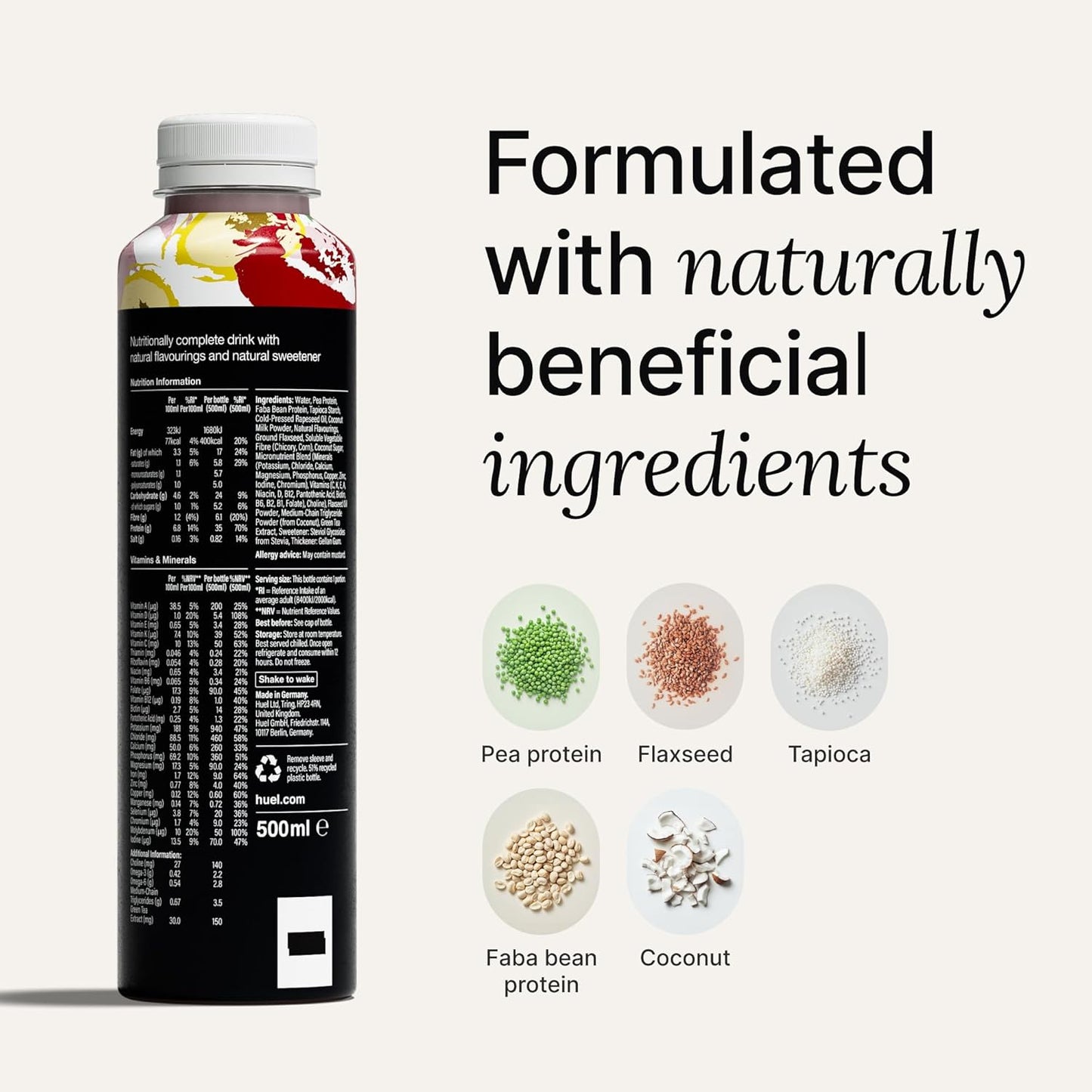 Huel Black Edition Ready to Drink Strawberry & Banana 500ml x8 pack