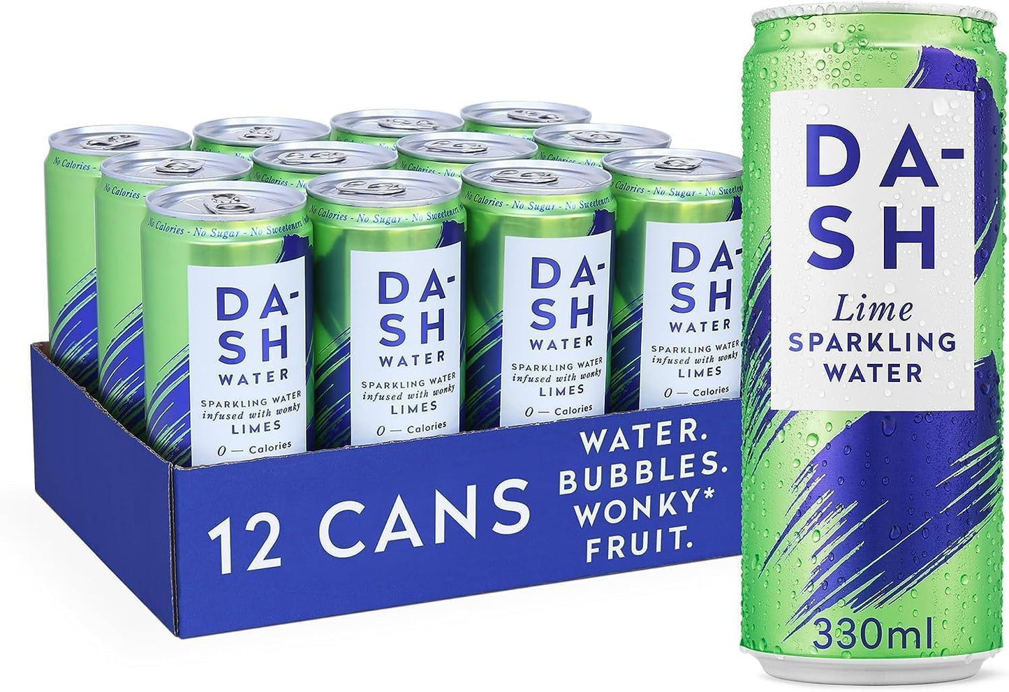DASH Lime Infused Sparkling Water (12x330ml)
