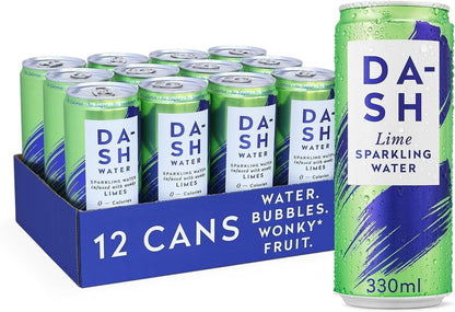 DASH Lime Infused Sparkling Water (12x330ml)