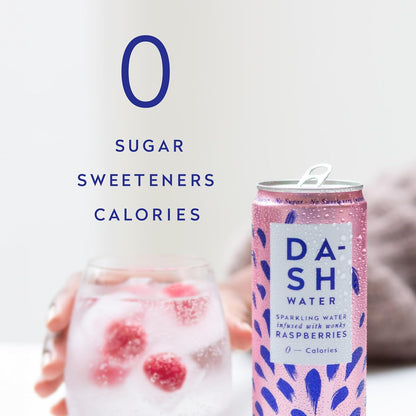 DASH Raspberry Infused Sparkling Water (12x330ml)