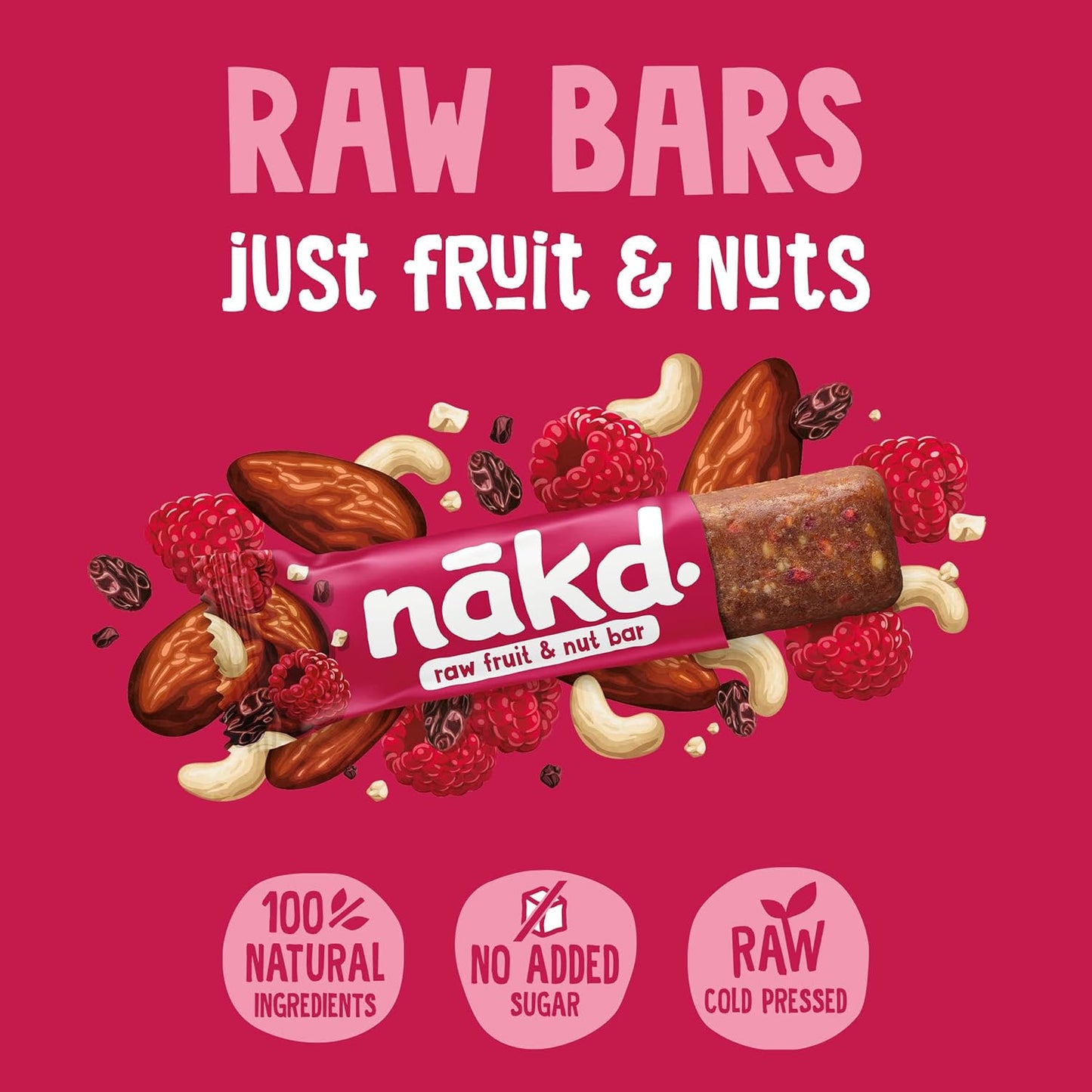 Nakd Berry Delight Natural Fruit & Nut Bars 35g x 18 bars