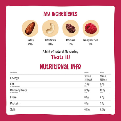 Nakd Berry Delight Natural Fruit & Nut Bars 18 x 35g