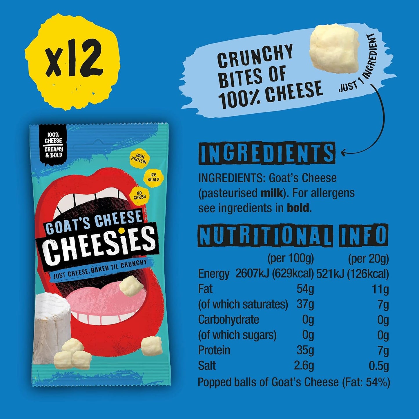 The Curators Goat’s Cheese Cheesies 12x20g