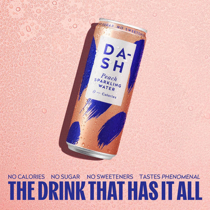 DASH Peach Infused Sparkling Water (12x330ml)