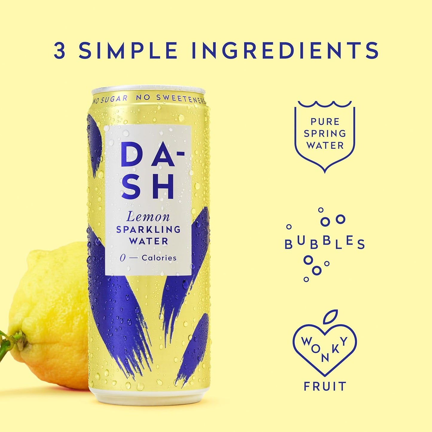 DASH Lemon Infused Sparkling Water (12x330ml)