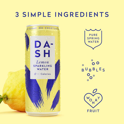 DASH Lemon Infused Sparkling Water (12x330ml)