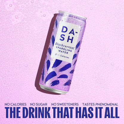 DASH Blackcurrant Infused Sparkling Water (12x330ml)