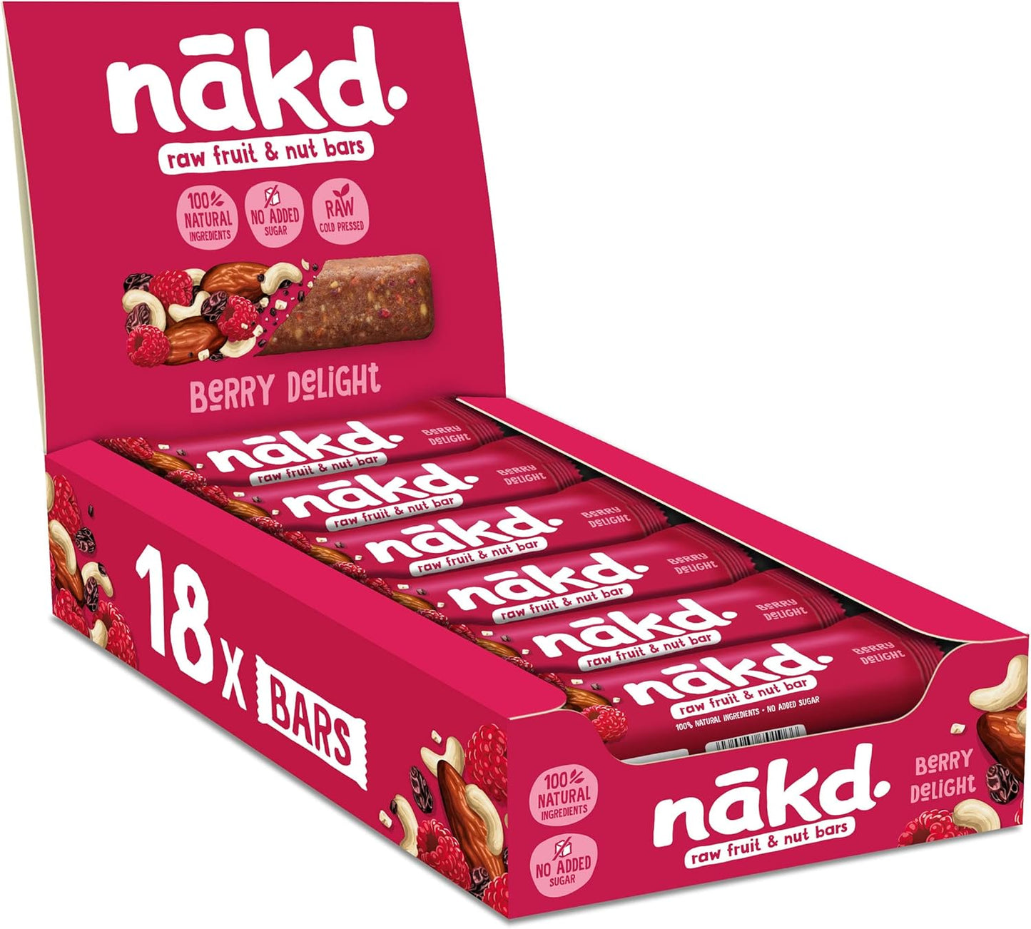 Nakd Berry Delight Natural Fruit & Nut Bars 18 x 35g