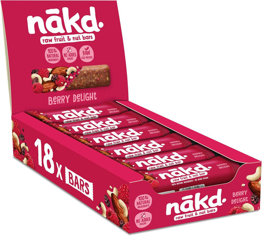 Nakd Berry Delight Natural Fruit & Nut Bars 35g x 18 bars