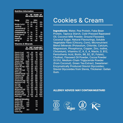 Huel Black Edition Ready to Drink Cookies and Cream 500ml x 8 Pack