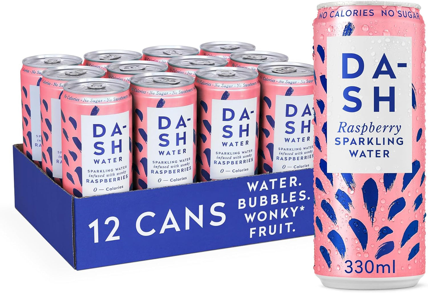 DASH Raspberry Infused Sparkling Water (12x330ml)