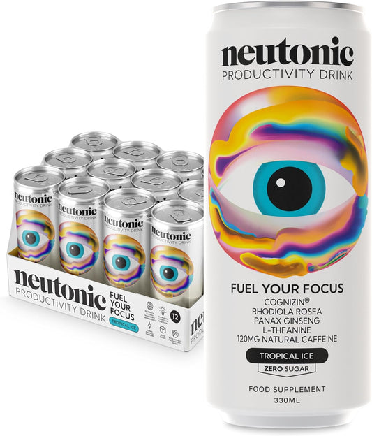 Neutonic Nootropic Productivity Energy Drink | Tropical Ice 12 Cans