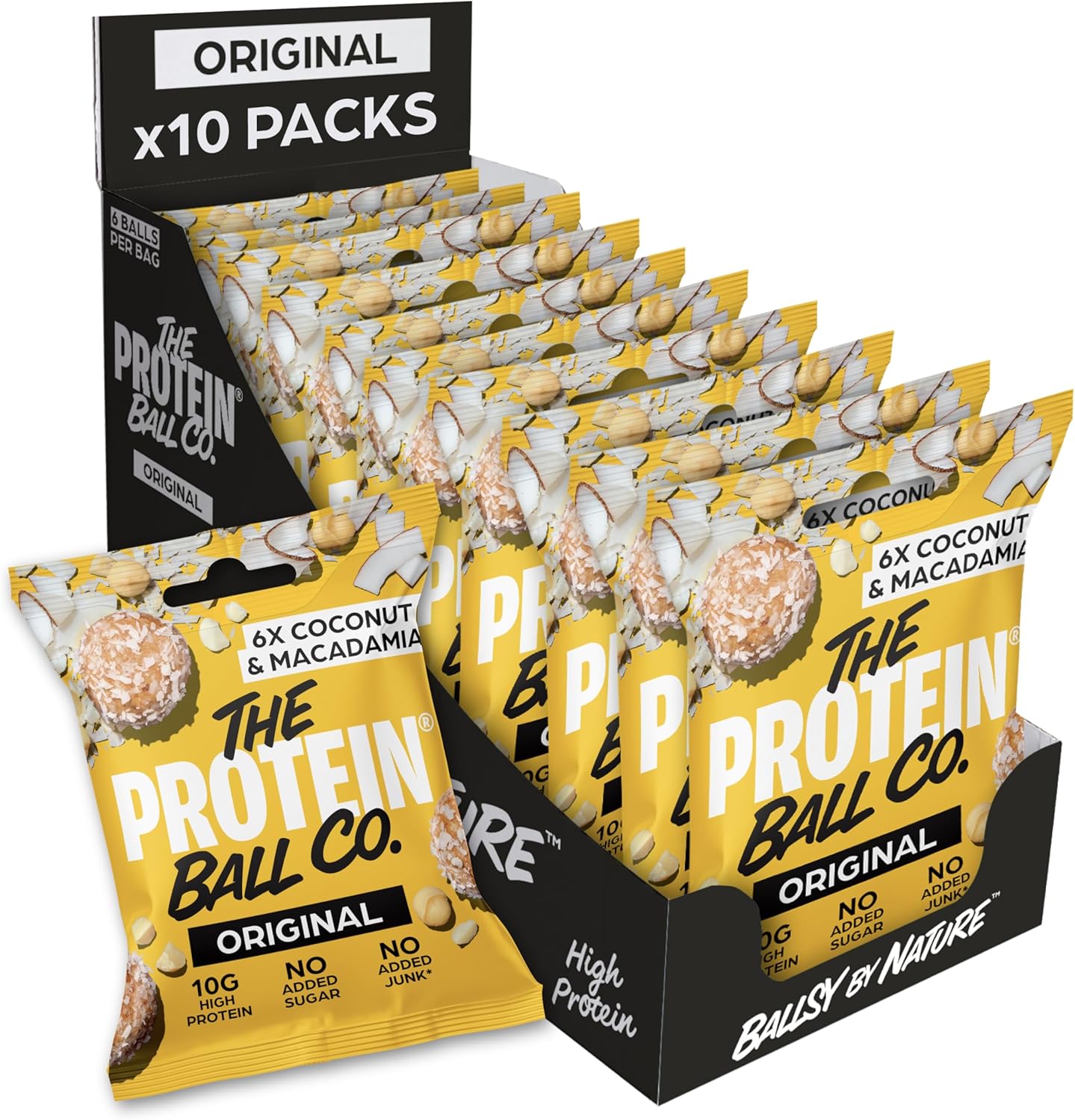 Coconut & Macadamia Protein Balls - Box of 10 bags