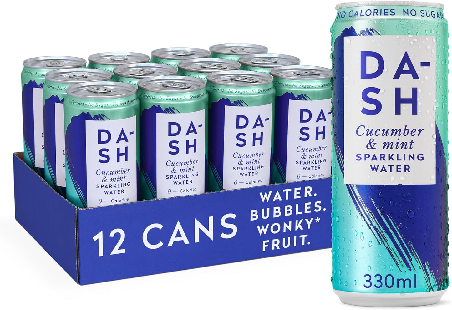 DASH Cucumber Infused Sparkling Water 12x330ml