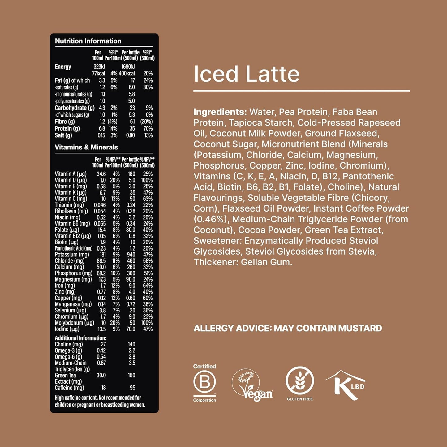 Huel Black Edition Ready to Drink Iced Latte 500ml x 8 Pack