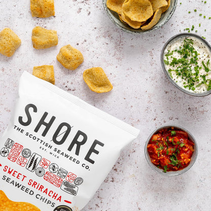 Shore Sweet Sriracha Seaweed Crisps (14 x 25g)