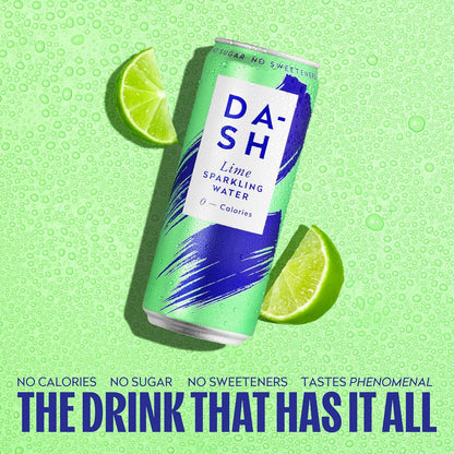 DASH Lime Infused Sparkling Water (12x330ml)