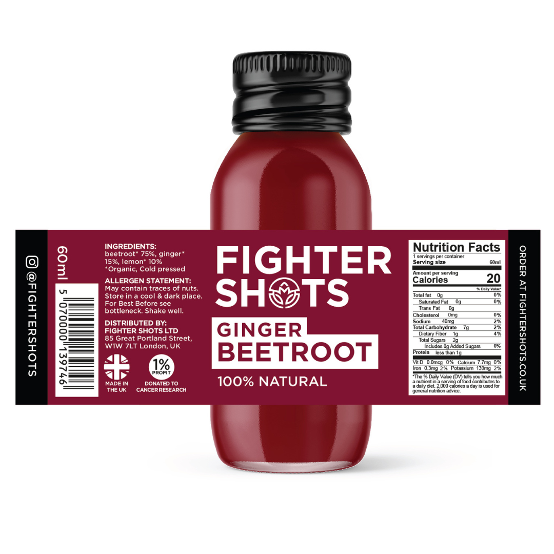 Fighter Shots: Ginger + Beetroot (12 x 60ml)