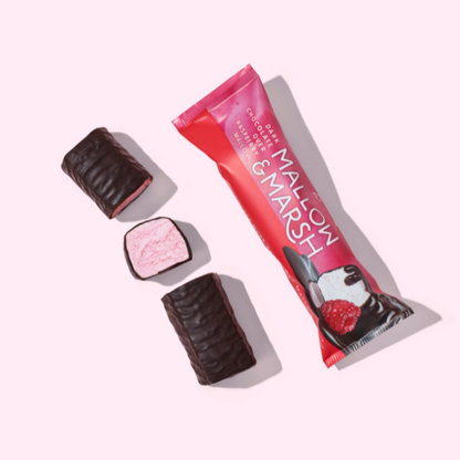 Mallow & Marsh Dark Chocolate over Raspberry Marshmallow Bar -12 x 35g