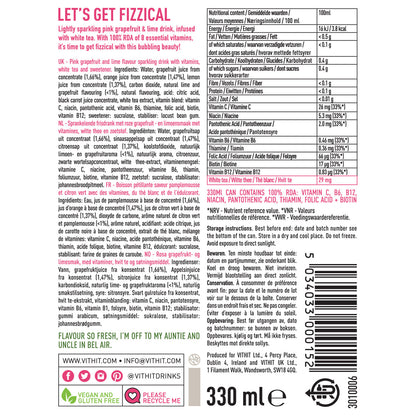 Vit Hit Pink Grapefruit & Lime Can 330ml X 12 Pack