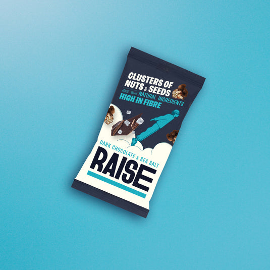 Raise Snacks Clusters - Dark Chocolate & Sea Salt (12 x 35g)