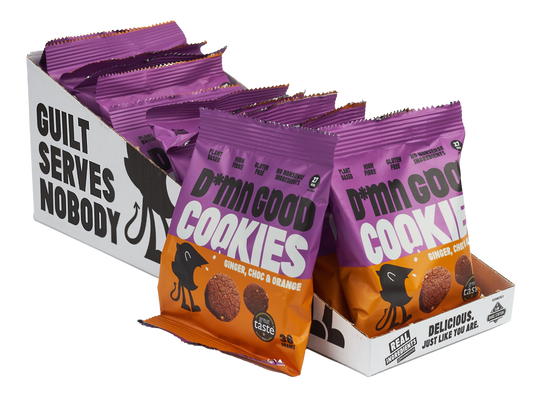 DAMN GOOD - Ginger, Choc & Orange (12 x 38g bags)
