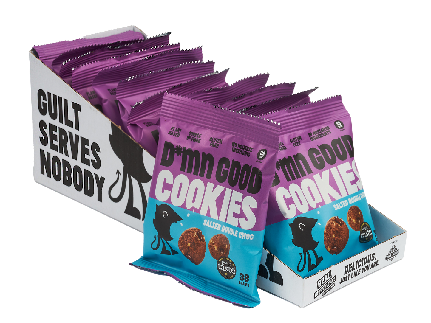 DAMN GOOD Cookies Salted Double Choc (12 x 38g)