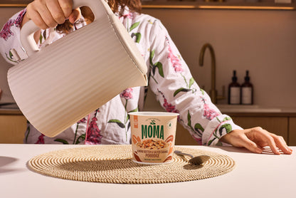 MOMA Almond Butter and Salted Caramel Instant Porridge Pots - Pack of 12 x 55g