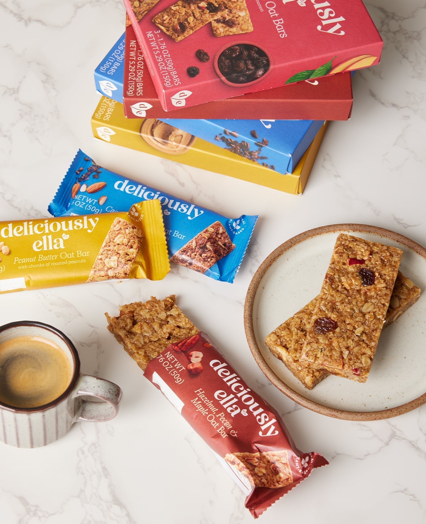 Deliciously Ella Cacao & Almond Oat Bar - (50g x 16 snack bars)
