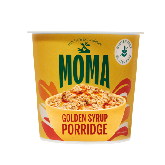 MOMA Golden Syrup Instant Porridge Pots - Pack of 12 x 70g