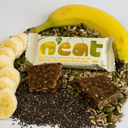 N'eat Bananas, Chia Seeds & Multi Seeds Natural Energy Bars (16x45g)