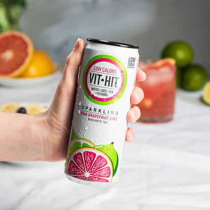 Vit Hit Pink Grapefruit & Lime Can 330ml X 12 Pack