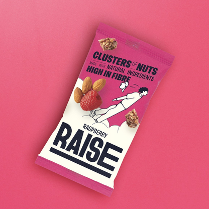 Raise Nut & Seed Clusters - Raspberry (12x35g)