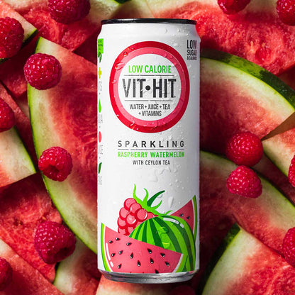 Vit Hit Raspberry & Watermelon Can 330ml X 12 Pack