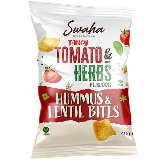 Swaha Lentil Hummus Bites Tomato & Herb 24 x 40g