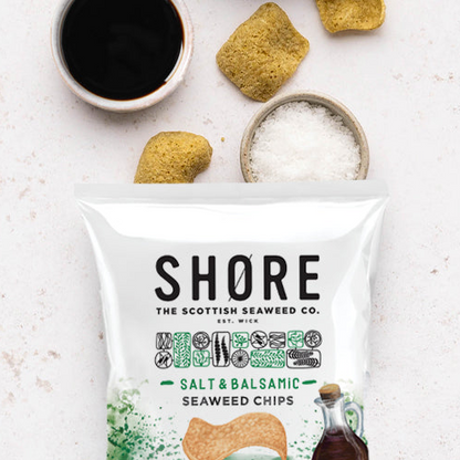 Shore Salt & Balsamic Seaweed Crisps 14 x 25g