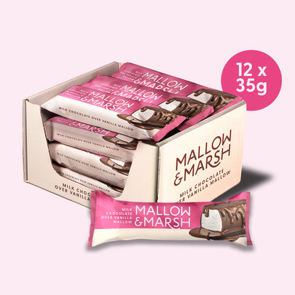 Mallow & Marsh Milk Chocolate over Vanilla Marshmallow Bar -12 x 35g