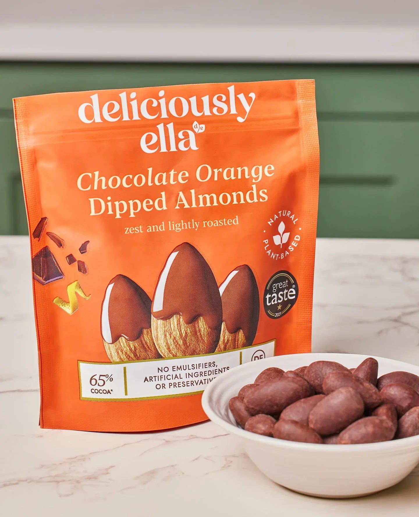 Deliciously Ella Chocolate Orange Dipped Almonds (12 x 27g)