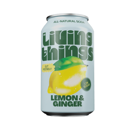 Living Things Lemon/Ginger Soda – 12x330ml