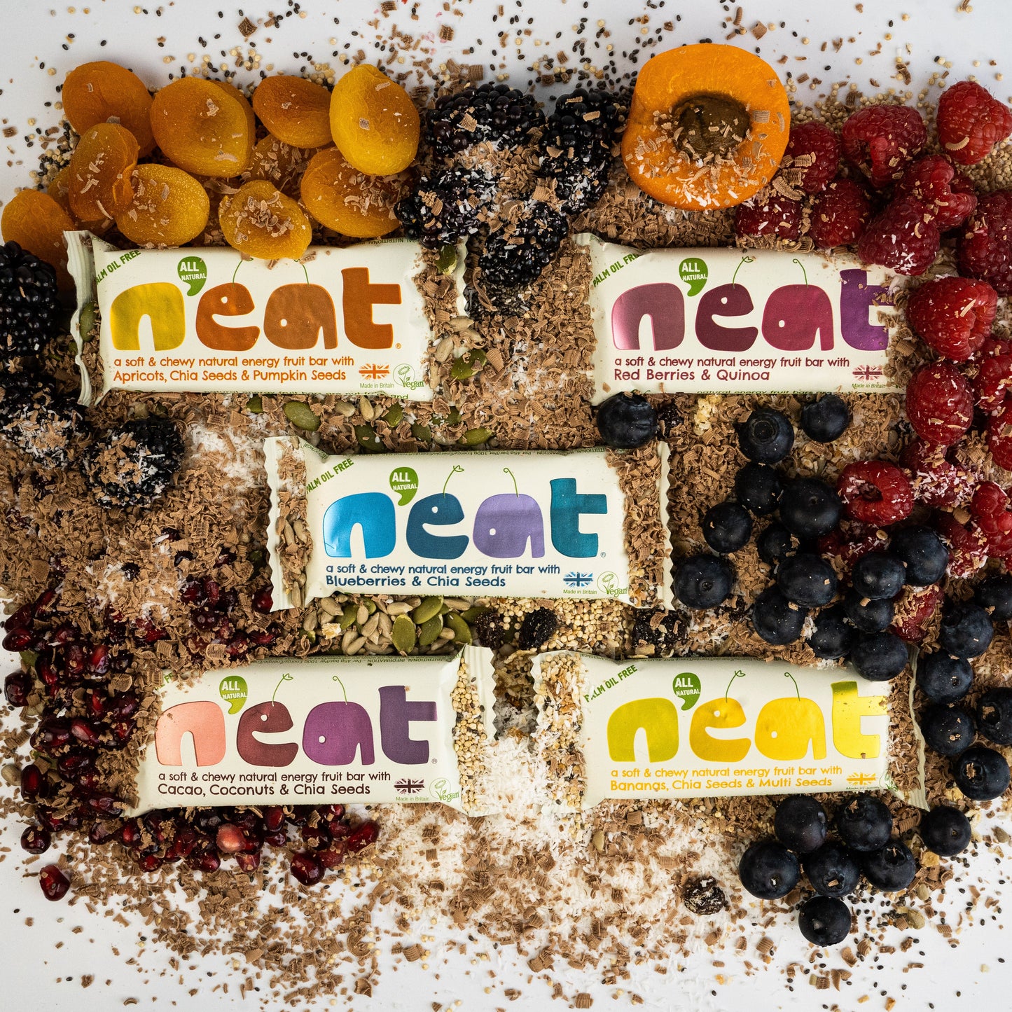N'eat Natural Energy Bars - Mixed Box (16x45g)