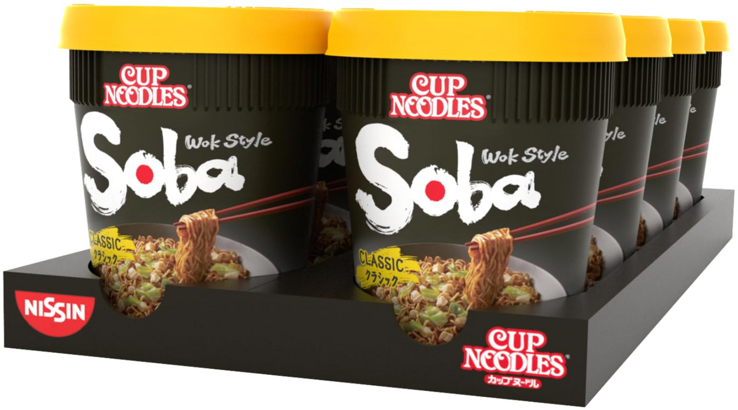 Nissin Soba Classic Instant Noodles 89g Pot (8 x pack)