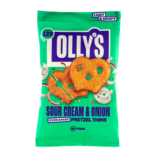 Olly's Pretzel Thins Sour Cream & Onion 35g x 10