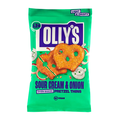 Olly's Pretzel Thins Sour Cream & Onion 35g x 10