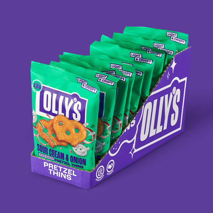 Olly's Pretzel Thins Sour Cream & Onion 35g x 10