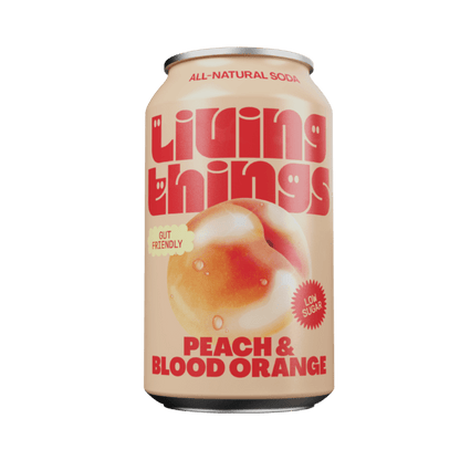 Living Things Peach & Blood Orange Soda 12 x 330ml