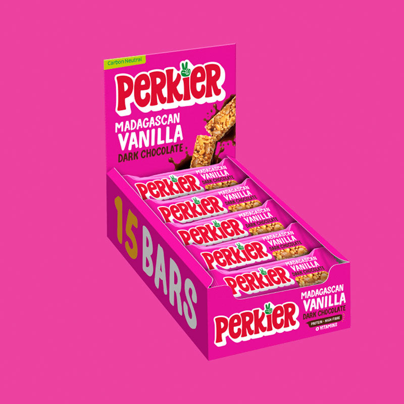 Perkier Nutty Madagascan Vanilla & Dark Chocolate Bar (15 x 37g)