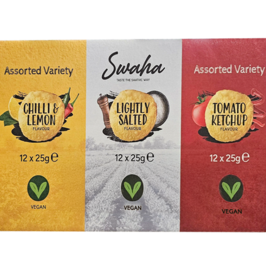 Swaha Crisps Mixed Box 36 x 25g