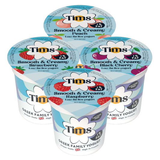 Tims Dairy Mixed Fruit 1% Low Fat Yogurt (12 x 125g)