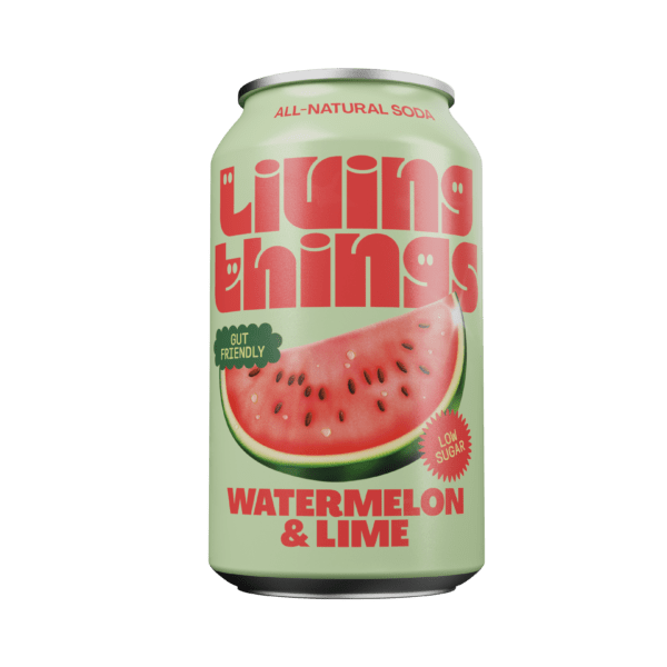 Living Things Prebiotic Soda - Watermelon & Lime -12 x 330ml Cans